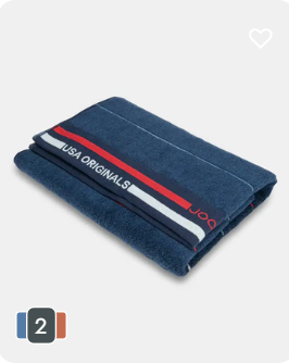 Cotton Terry Ultrasoft and double strip bath towel