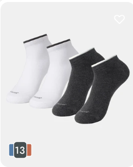 Compact Cotton Elastic No Showpack of 2 Sock With stay...