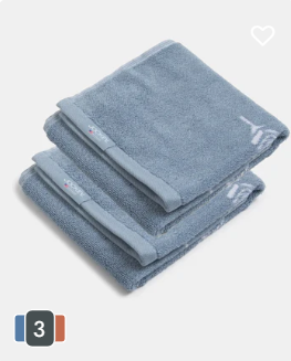 Cotton Terry Ultrasoft and single strip bath towel in grey