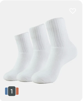 Compact cotton elastic Short Lenght Sock packof3
